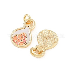 Brass Enamel Charms&nbsp;KK-H078-15G