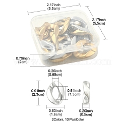 20Pcs 2 Colors Opaque Spray Painted Acrylic Linking Rings&nbsp;OACR-YW0001-52
