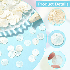 180Pcs Capiz Shell Pendants&nbsp;SHEL-SC0001-89