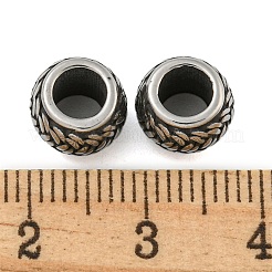 Retro 304 Stainless Steel European Beads&nbsp;STAS-B071-05AS