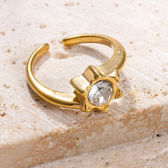 304 Stainless Steel Cuff Open Rings&nbsp;WG3E739-01