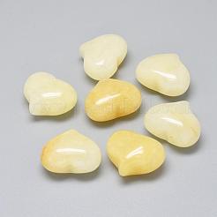 Natural Yellow Aventurine Heart Palm Stone&nbsp;G-F637-11C