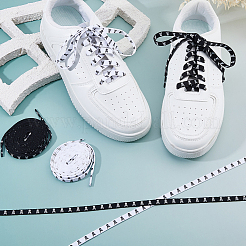 4 Pairs 2 Colors Polyester Flat Shoelaces&nbsp;FIND-FH0012-24