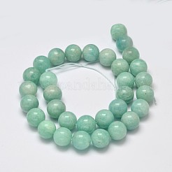 Grade AB Natural Amazonite Round Bead Strands&nbsp;G-M296-06-7mm