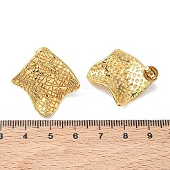 Textured 304 Stainless Steel Stud Earrings for Women&nbsp;EJEW-K333-17G