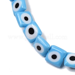 Handmade Evil Eye Lampwork Beads Strands&nbsp;LAMP-G166-03F