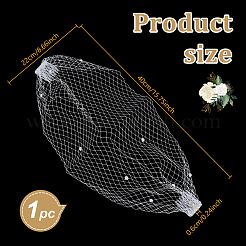 Vintage Polyester Rhinestone Mesh Face Veils for Women&nbsp;AJEW-WH0609-840