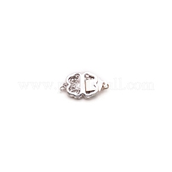Brass Rhinestone Box Clasps&nbsp;KK-WH0045-05P