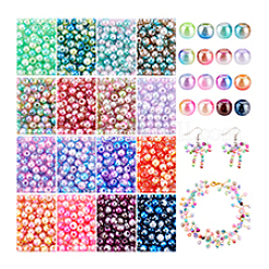2080Pcs 16 Colors Rainbow ABS Plastic Imitation Pearl Beads&nbsp;OACR-PH0004-47
