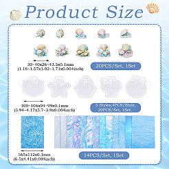 3Sets 3 Styles PET Waterproof Decorative Stickers&nbsp;DIY-TA0010-64A