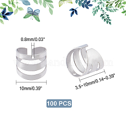 100Pcs Unisex 304 Stainless Steel Ear Cuff Findings with Hole&nbsp;FIND-DC0001-14