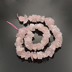 Natural Rose Quartz Nuggets Bead Strands&nbsp;G-A139-B10