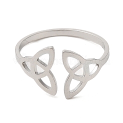 Non-Tarnish 304 Stainless Steel Open Cuff Ring&nbsp;RJEW-Z026-06P