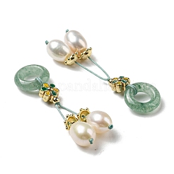 Natural Green Aventurine Donut Pendants&nbsp;SSHEL-R050-05G