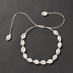 Natural Shell Beaded Necklace&nbsp;NJEW-E094-01B