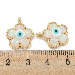 Translucent Evil Eye Resin Pendants&nbsp;KK-M219-22G