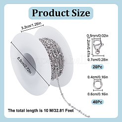DIY 304 Stainless Steel Cable Chains Necklaces/Bracelets Making Kits&nbsp;DIY-GO0002-45
