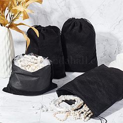 8Pcs Rectangle Black Velvet Pouches&nbsp;TP-NB0001-31