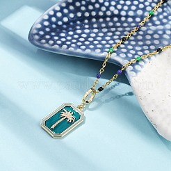 Brass Pendant Necklaces&nbsp;NJEW-R006-01G-02