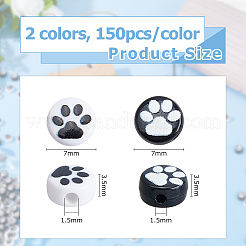 300Pcs 2 Colors Opaque Acrylic Beads&nbsp;OACR-DC0001-59