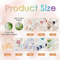 120G 8 Colors Glass Beads&nbsp;GLAA-TA0001-89