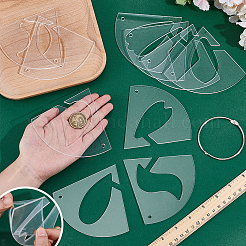 10Pcs Mixed Shapes Acrylic Formwork Template&nbsp;AJEW-NB0008-04