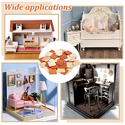 48Pcs Mini Wood Floor&nbsp;FIND-WH0420-154