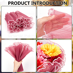 4M Polyester Pleated Lace Trim&nbsp;OCOR-WH0088-24C