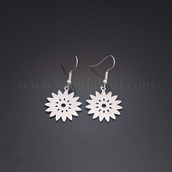 304 Stainless Steel Dangle Earrings for Women&nbsp;WGD83C1-01