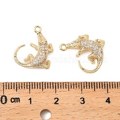 Brass Micro Pave Cubic Zirconia Pendants&nbsp;KK-K351-66G