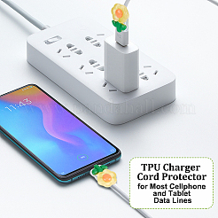4 Bags 4 Styles Flower TPU Charger Cord Protector&nbsp;DIY-OC0014-30