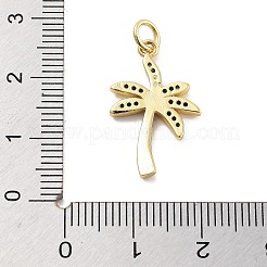 Rack Plating Brass Micro Pave Cubic Zirconia Pendants&nbsp;KK-Z071-59G-01