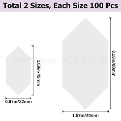 200Pcs 2 Styles Hexagon Paper Quilting Templates&nbsp;DIY-GF0008-76