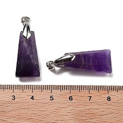 Natural Amethyst Faceted Pendants&nbsp;G-F774-02C