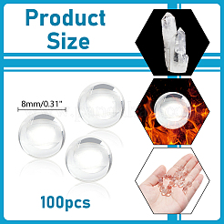 100Pcs Natural Quartz Sphere Beads&nbsp;G-NB0005-51B
