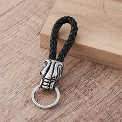 Braided PU Leather Keychains&nbsp;JI5354