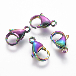 Ion Plating(IP) 304 Stainless Steel Lobster Claw Clasps&nbsp;X-STAS-E475-02B