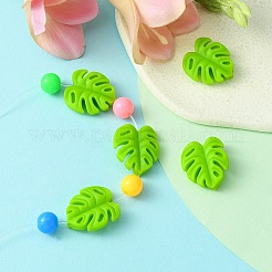 Monstera Leaf Food Grade Eco-Friendly Silicone Focal Beads&nbsp;FIND-YW0004-01