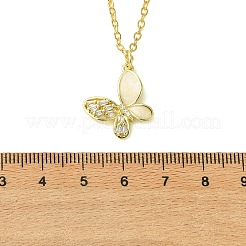 Brass Micro Pave Cubic Zirconia Pendant Necklaces&nbsp;NJEW-JN06458