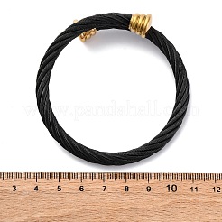 304 Stainless Steel Torque Bangles for Women&nbsp;BJEW-P310-24MC01