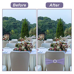 Polyester Stretch Chair Sashes Bows for Wedding Reception&nbsp;AJEW-WH0041-20