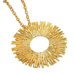 Exaggerated Alloy Crystal Rhinestone Sun Big Pendant Necklaces for Women&nbsp;WG395AB-01