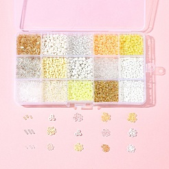 DIY Round Glass Beads Bracelets Making Kits&nbsp;SEED-FS0001-34