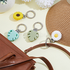 Sunflower & Leaf Silicone Hat Clip for Travel&nbsp;HJEW-FH00040