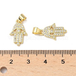 Brass Micro Pave Cubic Zirconia Pendants&nbsp;KK-Q068-46G