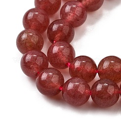 Natural Strawberry Quartz Beads Strands&nbsp;G-L621-B09-8mm