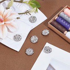 6Pcs 1-Hole Zinc Alloy Shank Buttons&nbsp;BUTT-PH0001-52G-03