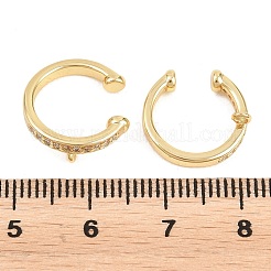 Brass Micro Pave Clear Cubic Zirconia Ear Cuff Findings&nbsp;KK-Z158-06G