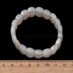 Natural Grey Agate Beaded Stretch Bracelets for Unisex&nbsp;G-K303-01J