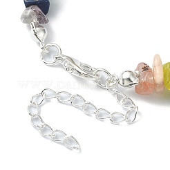 Natural Mixed Gemstone Chips & Shell Star Beaded Bracelet&nbsp;BJEW-TA00429